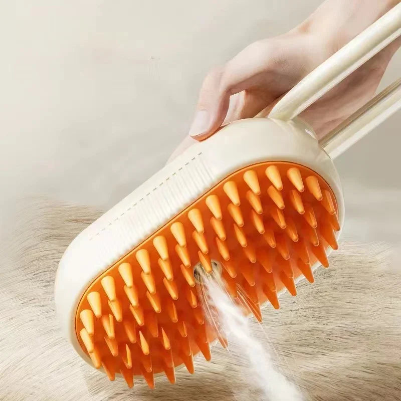 Lubuly SteamBrush – elektrische 3-in-1 Hunde- & Katzenbürste für Fellpflege & Haarentfernung mit Dampf